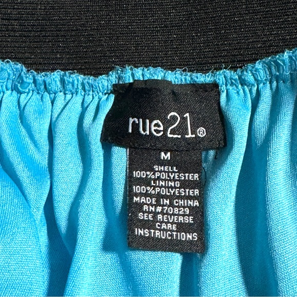Rue 21 Black and Turquoise Maxi Skirt - Picture 4 of 5